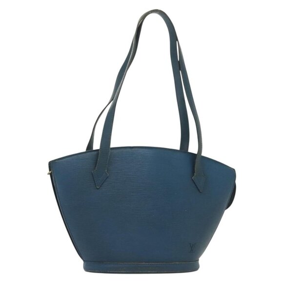 LOUIS VUITTON Epi Saint Jacques Poignees Long Bag Blue LV Auth - Picture 1 of 16